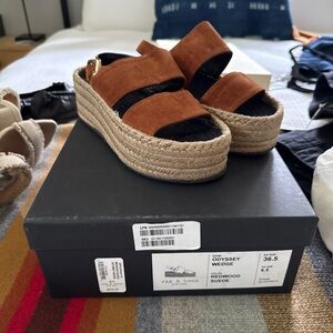 Rag & Bone Redwood Suede Platform Wedges